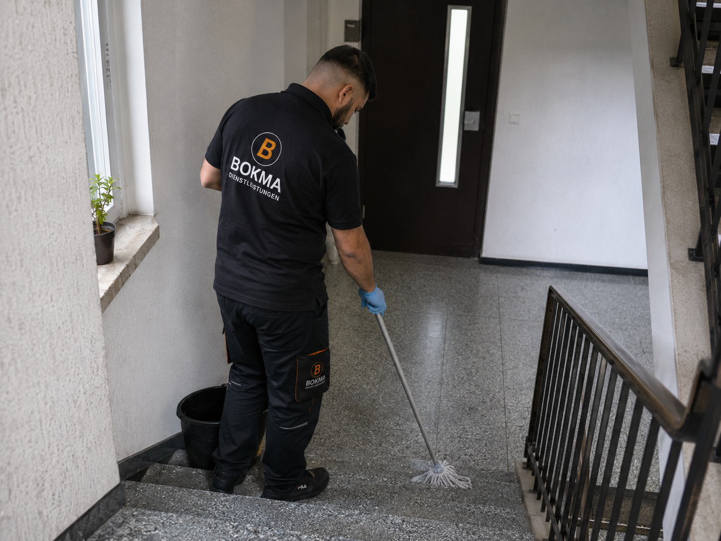 Treppenhausreinigung durch BOKMA – Gepflegte Gemeinschaftsflächen – Nürnberg und Umgebung